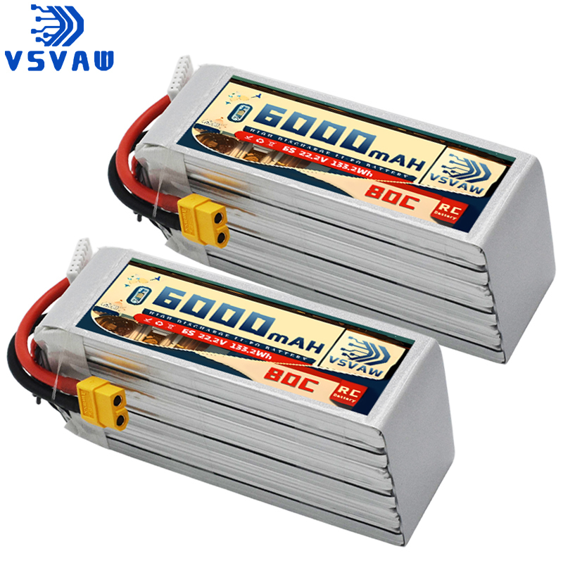 6S Lipo Battery 22.2V 5000Mah - VSVAW 6S Lipo Battery 6000mAh 22.2V