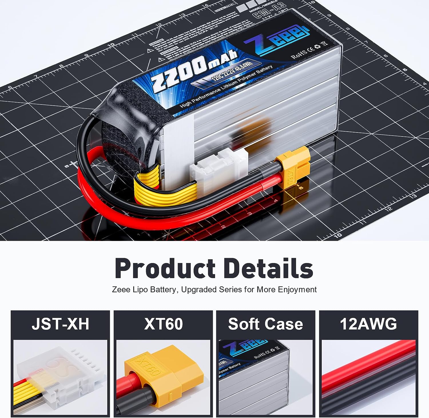 Zeee 6S 2200mAh Lipo Battery 2 - đánh giá và giá 6S Lipo Battery 22.2V 5000Mah