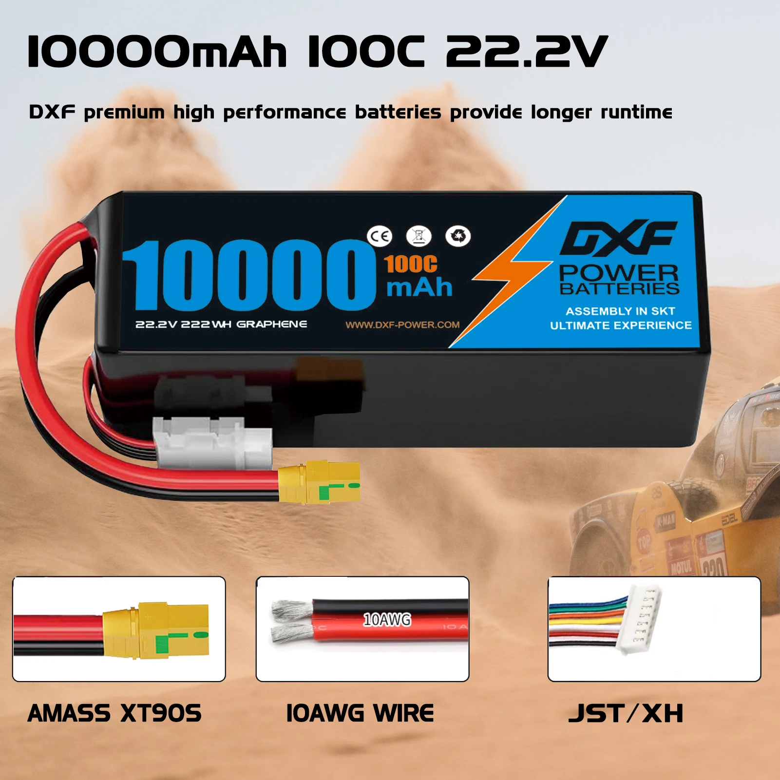 DXF 6S Lipo Battery 10000mAh 2 - đánh giá và giá 6S Lipo Battery 22.2V 5000Mah