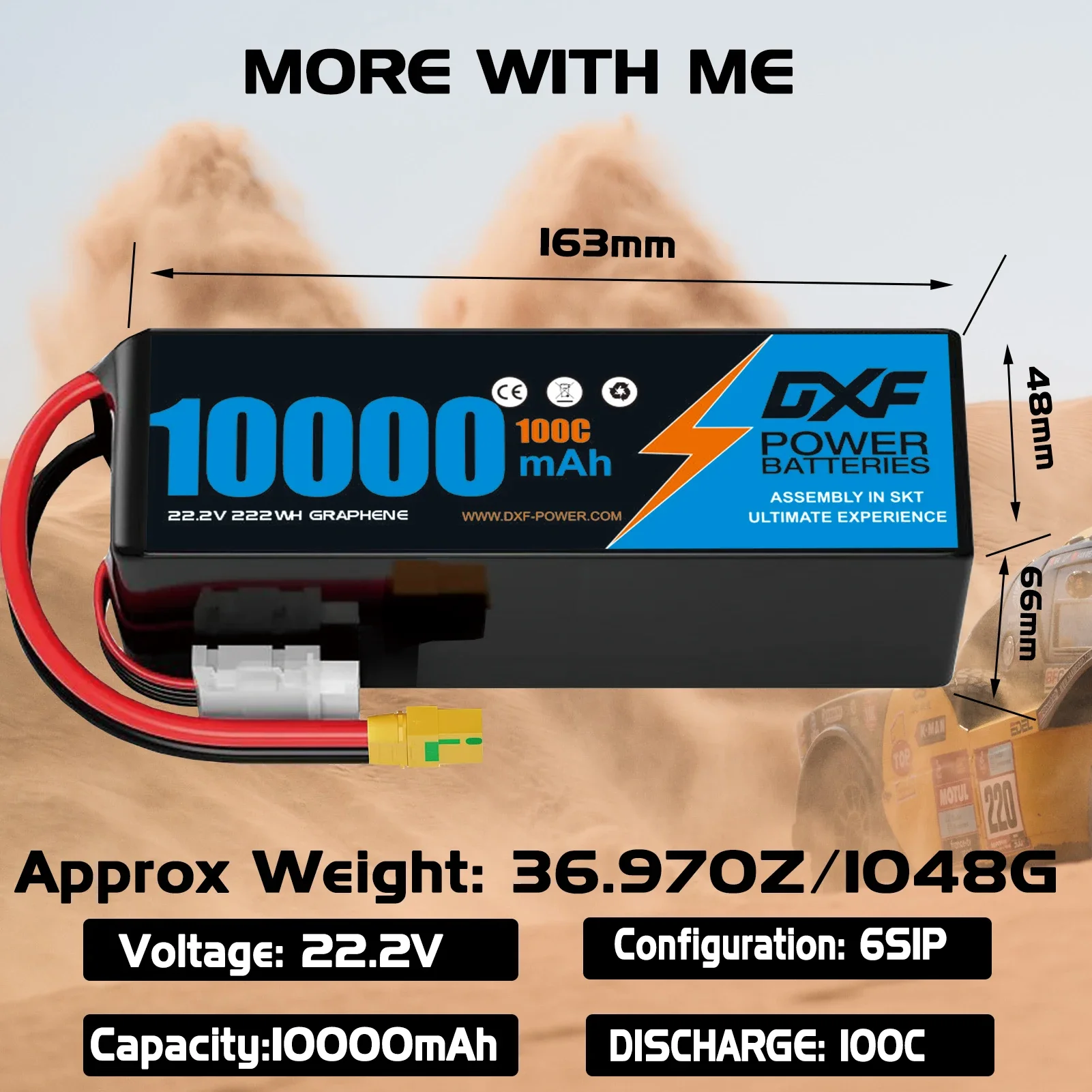 DXF 6S Lipo Battery 10000mAh 2 - đánh giá và giá 6S Lipo Battery 22.2V 5000Mah