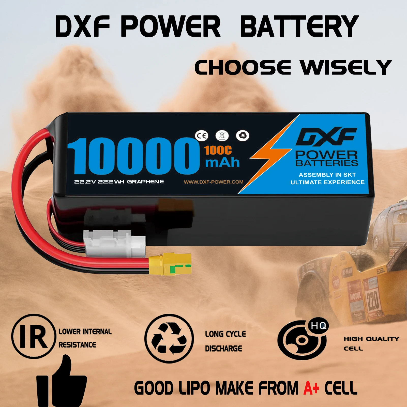 DXF 6S Lipo Battery 10000mAh 2 - đánh giá và giá 6S Lipo Battery 22.2V 5000Mah