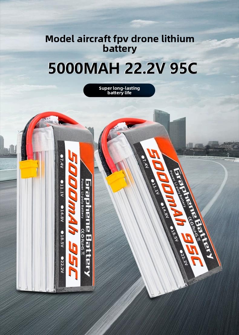 6S 22.2V 5000mAh 95C Graphene  - đánh giá và giá 6S Lipo Battery 22.2V 5000Mah