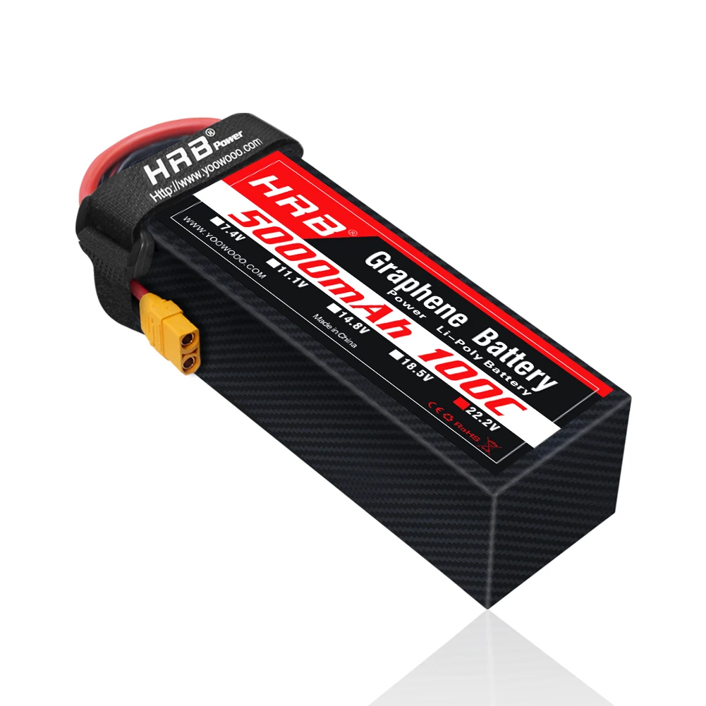 1PC HRB 22.2V Graphene Battery - đánh giá và giá 6S Lipo Battery 22.2V 5000Mah