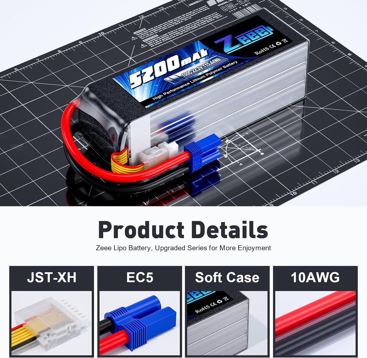Zeee 6S 5200mAh Lipo Battery 2 - đánh giá và giá 6S Lipo Battery 22.2V 5000Mah